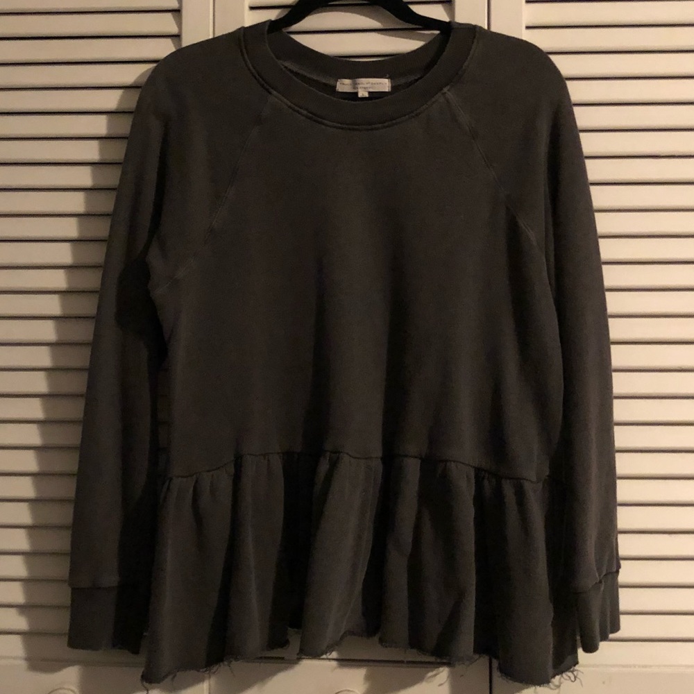 Gray Urban Outfitters Peplum Sweater
